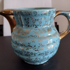 Vintage 22K Gold trimmed Pearl Creamer